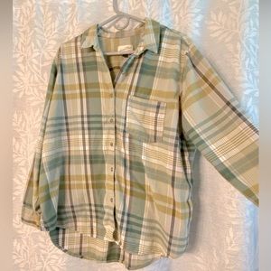Universal Thread Green Plaid Flannel